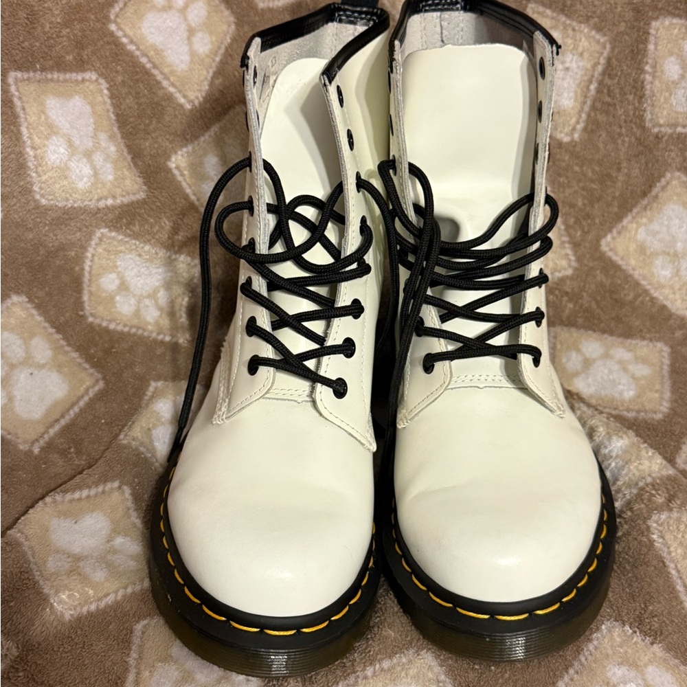 Dr. Martens White Combat Boots